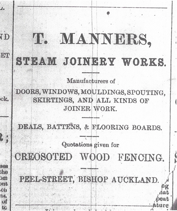 T.Manners old advertisement.